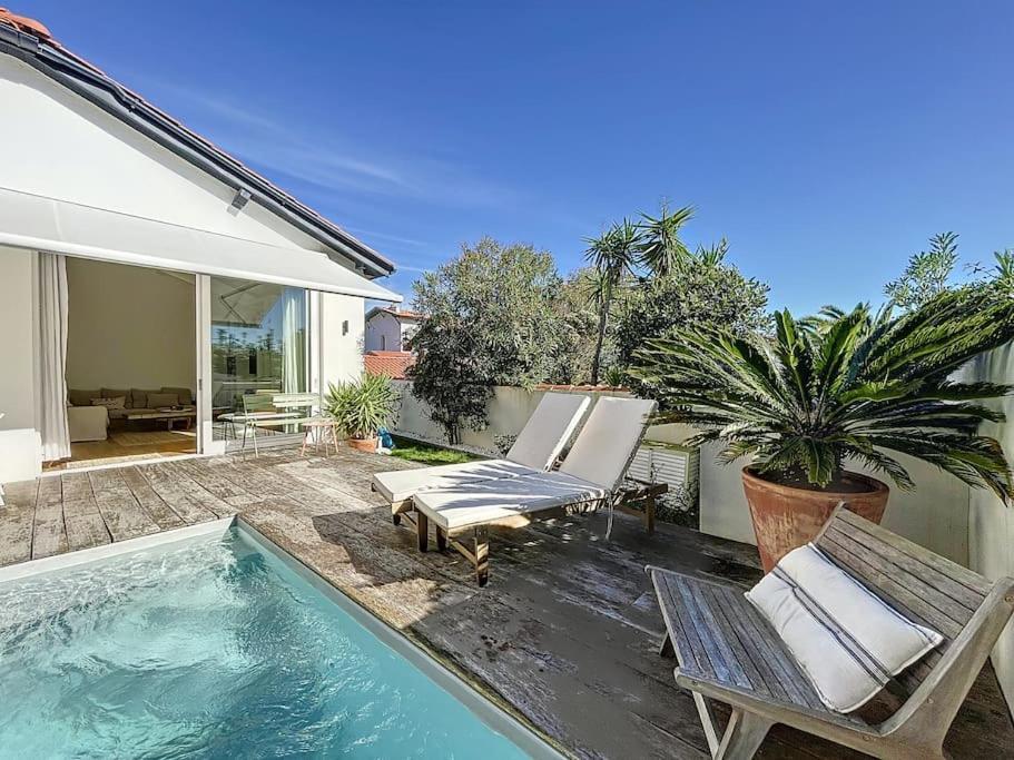 Maison 4 Chambres Cote Des Basques Avec Piscine Biarritz Eksteriør billede